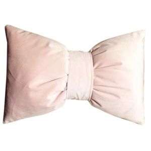 Pink Faux Velvet‎ Throw Pillow 12”x16”